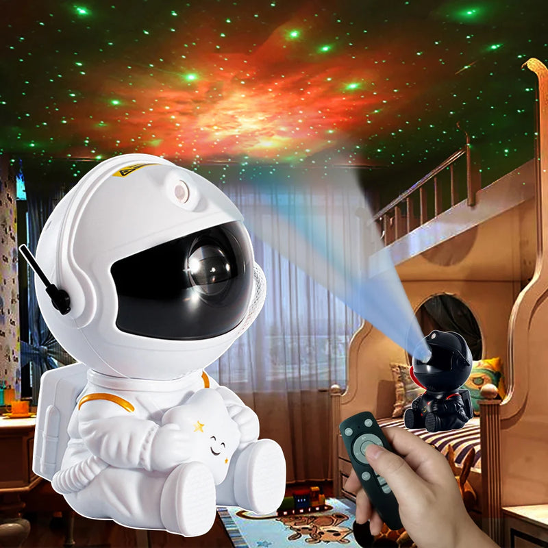 Astronauta LED Galaxy Projetor, Luzes noturnas, Sky Laser, Estrela, Projeção de Nebulosa, Lâmpadas de Mesa para Decoração do Quarto, Luz Atmosfera