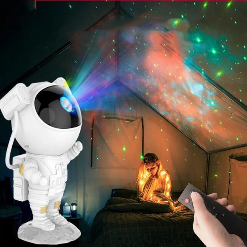 Astronauta LED Galaxy Projetor, Luzes noturnas, Sky Laser, Estrela, Projeção de Nebulosa, Lâmpadas de Mesa para Decoração do Quarto, Luz Atmosfera